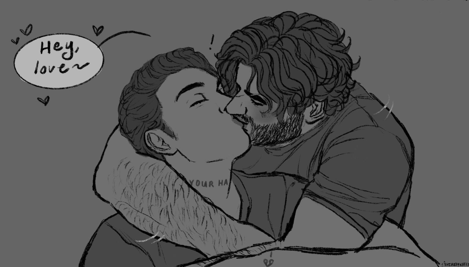 Theo kissing Roadie